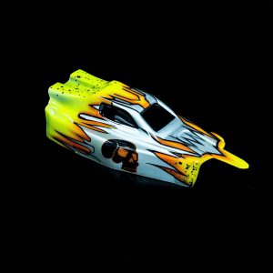 RADIANZ LOSI Mini-B Retro Airbrush Lexan Body - Retro Flames