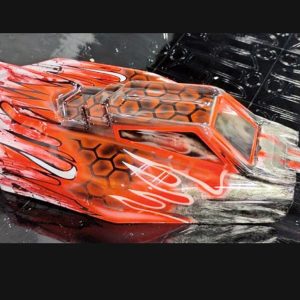 RADIANZ LOSI Mini-B  Funky Airbrush Lexan Body – Hellfire